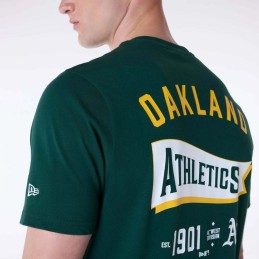 Camiseta verde New Era MLB Oakath verde hombre