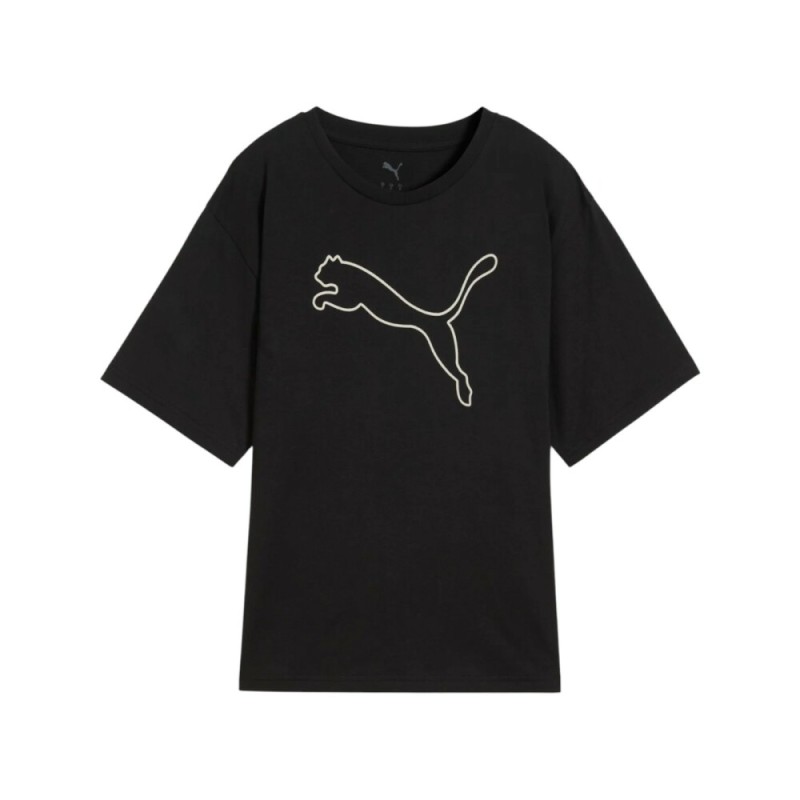 Camiseta negra Puma negra mujer