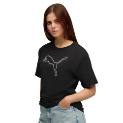 Camiseta negra Puma negra mujer