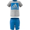 CONJUNTO ADIDAS I BL T SET H65822 GRIS Y AZUL NIÑO VERANO
