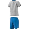 CONJUNTO ADIDAS I BL T SET H65822 GRIS Y AZUL NIÑO VERANO