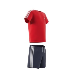 CONJUNTO ADIDAS I 3S SPORT SET HF1905 ROJO Y NEGRO NIÑO