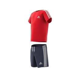 CONJUNTO ADIDAS I 3S SPORT SET HF1905 ROJO Y NEGRO NIÑO