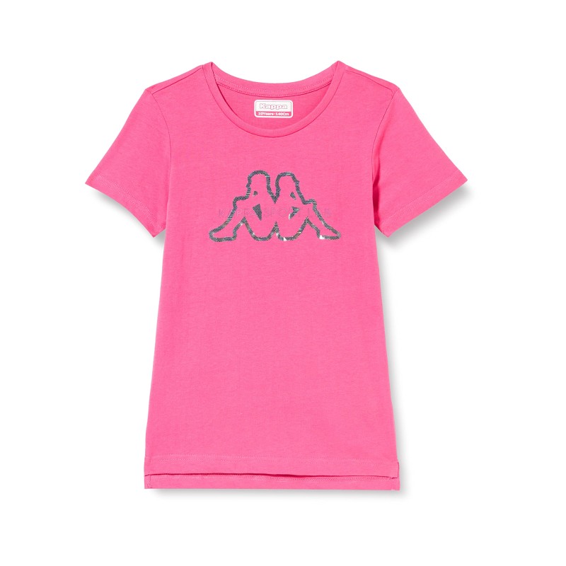 CAMISETA KAPPA GIAGLIONE 361C6CW-V27 ROSA NIÑA MANGA CORTA ALGODON