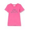 CAMISETA KAPPA GIAGLIONE 361C6CW-V27 ROSA NIÑA MANGA CORTA ALGODON