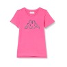 CAMISETA KAPPA GIAGLIONE 361C6CW-V27 ROSA NIÑA MANGA CORTA ALGODON