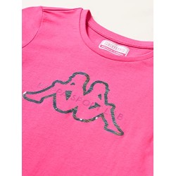 CAMISETA KAPPA GIAGLIONE 361C6CW-V27 ROSA NIÑA MANGA CORTA ALGODON