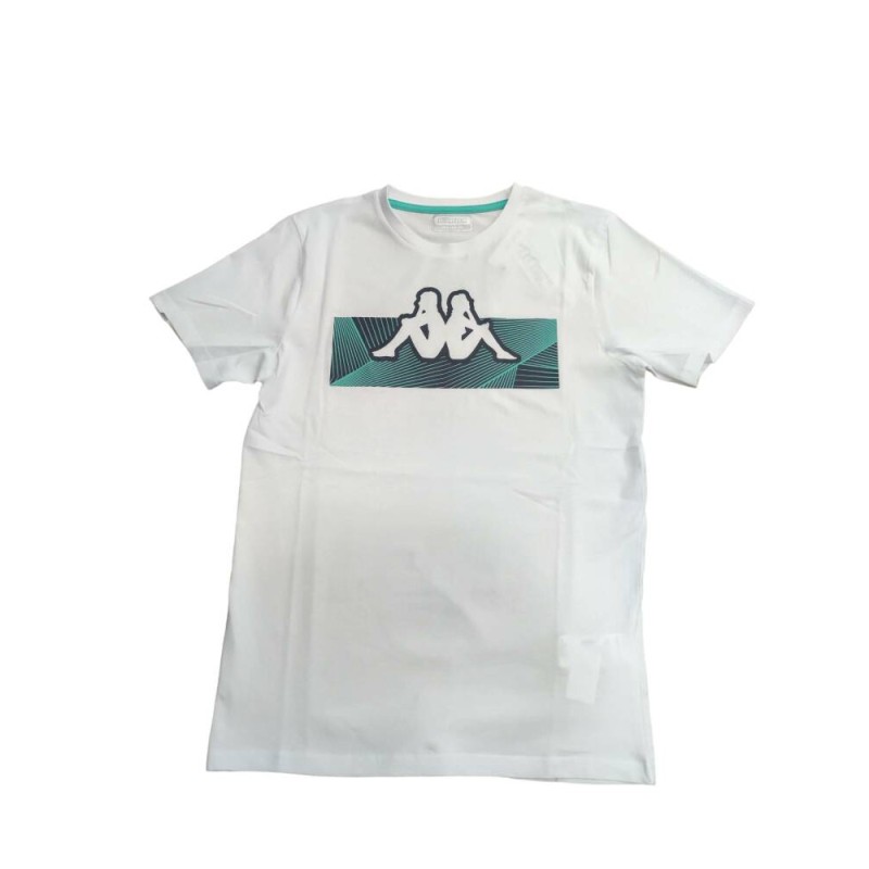 CAMISETA KAPPA  LOGO ERYX 381H1DW-001 BLANCA HOMBRE MANGA CORTA ALGODON
