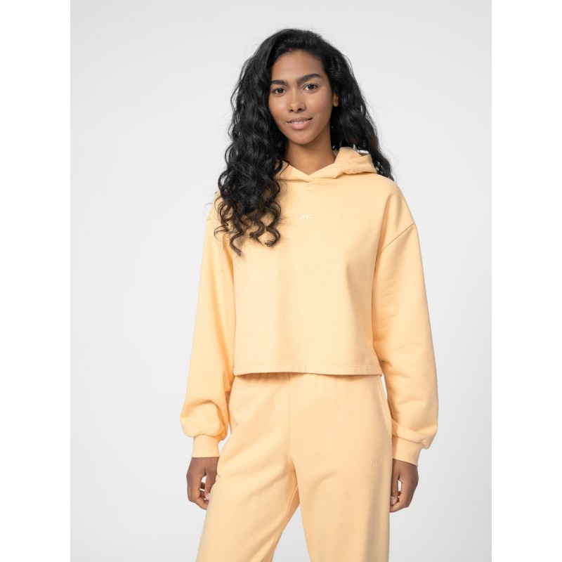 SUDADETRA 4F-SWEATSHIRT  F244 4FSS23TSWSF244-73S AMARILLA MUJER CAPUCHA