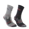 Calcetines 2 pares +8000 Grises hombre Trekking C-19202