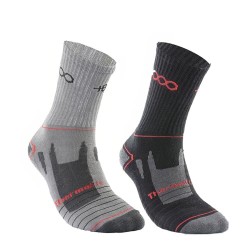 Calcetines 2 pares +8000 Grises hombre Trekking C-19202