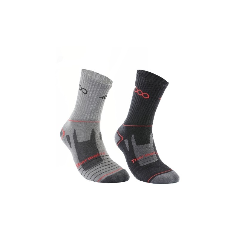 Calcetines 2 pares Grises +8000 C19202 24I hombre Trekking