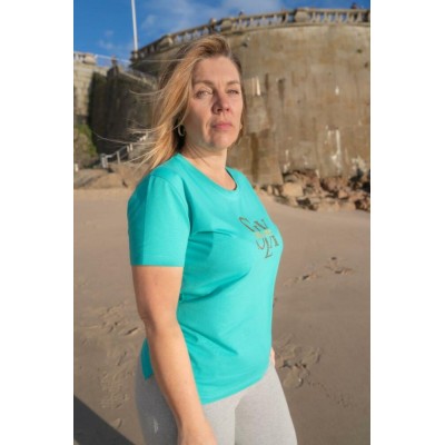 Camiseta clasica verde SLX verde mujer