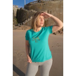 Camiseta clasica verde SLX verde mujer