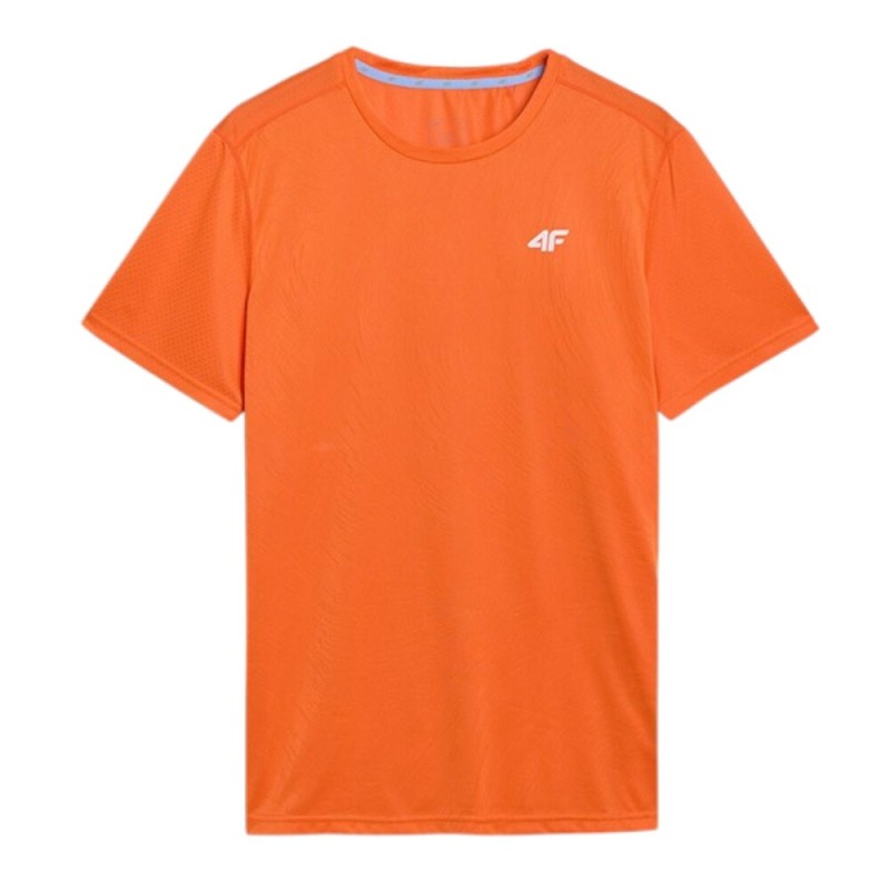 CAMISETA 4F RUNNING QUICK DRY 4FWSS25TFTSM1260-70S NARANJA HOMBRE MANGA CORTA
