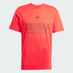 Camiseta roja Adidas roja hombre
