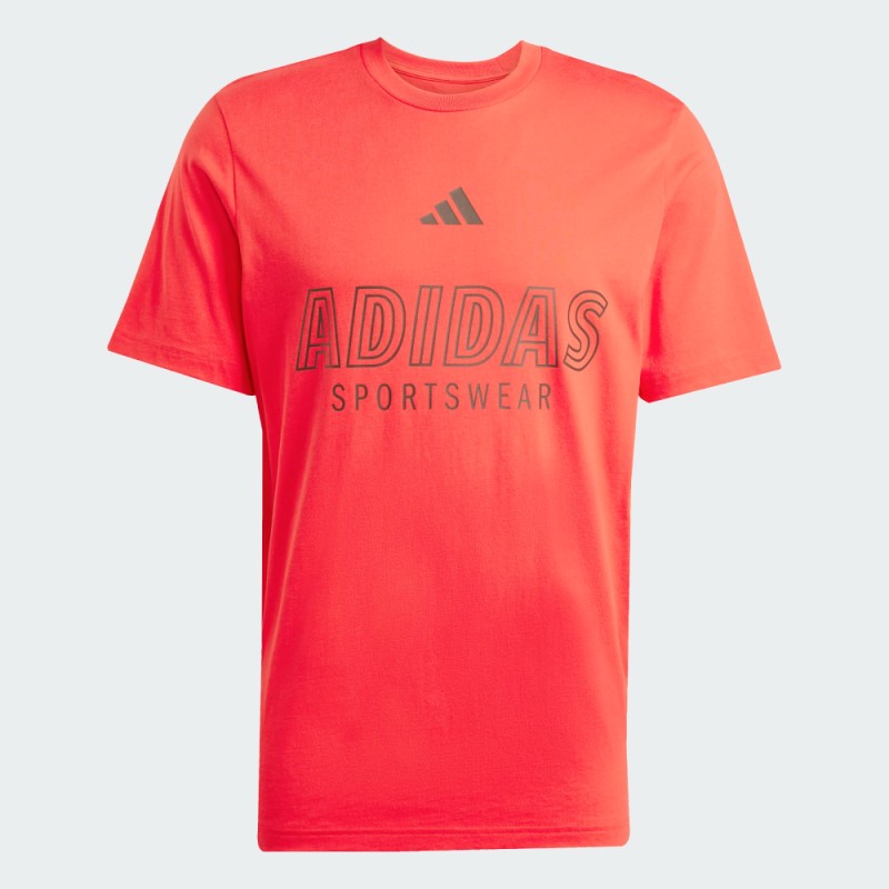 Camiseta roja Adidas roja hombre
