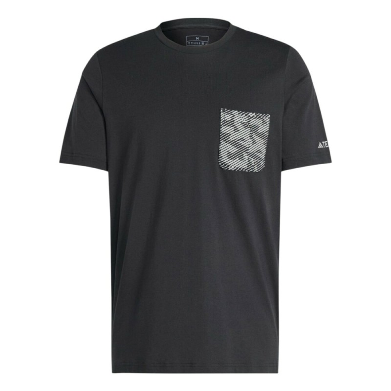 CAMISETA ADIDAS IZ0468 NEGRA HOMBRE MANGA CORTA