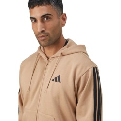 SUDADERA MARRON ADIDAS HOMBRE CREMALLERA