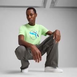 Camiseta manga corta Verde Puma-GRAPHICS Multiple Cat Logo Tee-684826-49-VERDE UNISEX
