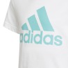 CAMISETA ADIDAS B BL T HE9282 blanca unisex manga corta