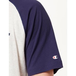 CAMISETA CHAMPION CAMIS EM005 BLANCO AZUL HOMBRE MANGA CORTA