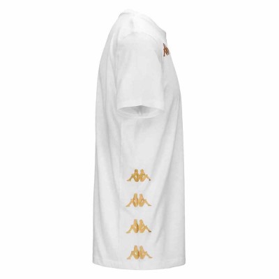 CAMISETA KAPPA-GIOVO-001 381P1EW-001 BLANCA HOMBRE MANGA CORTA