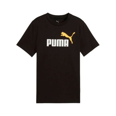 CAMISETA NEGRA PUMA ESS 2 COL Nº1 LOGO JUNIOR UNISEX BLACK GOLD 685778-56
